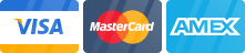 Credit Cards Accepted: Visa, Mastercard, Amex