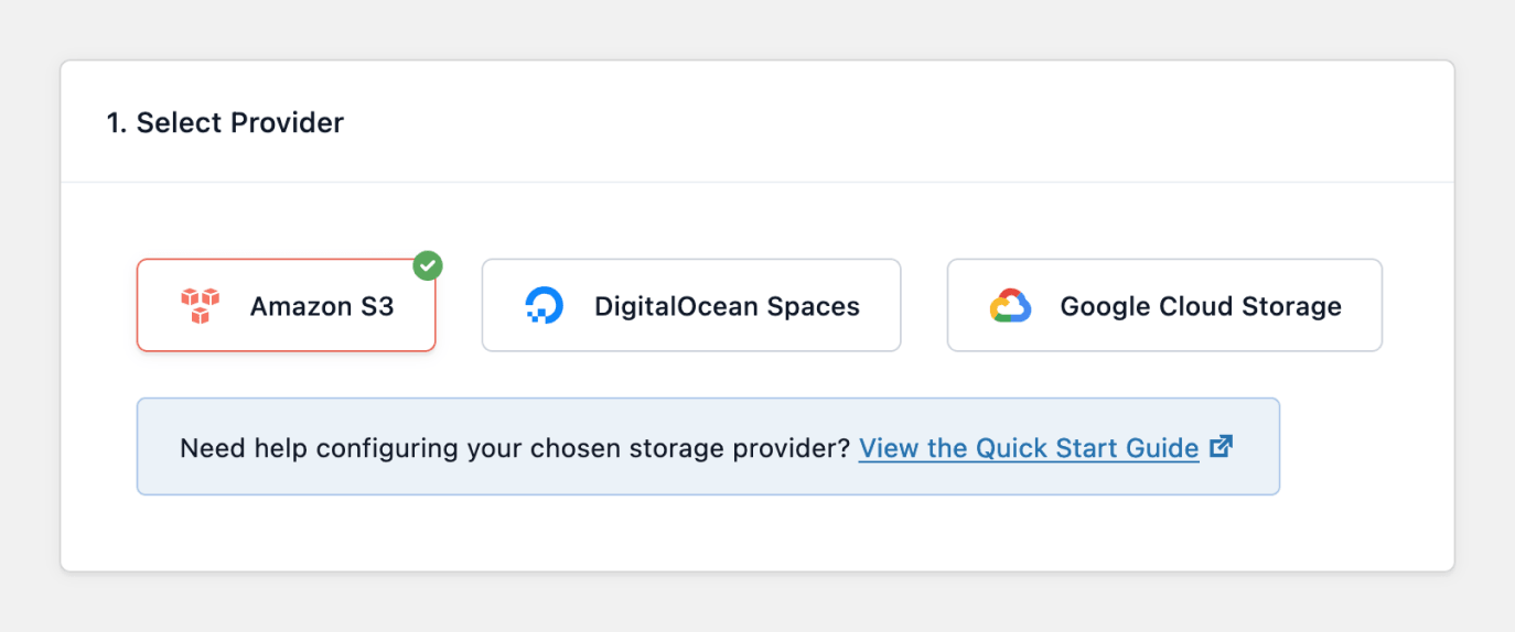 Storage provider selection