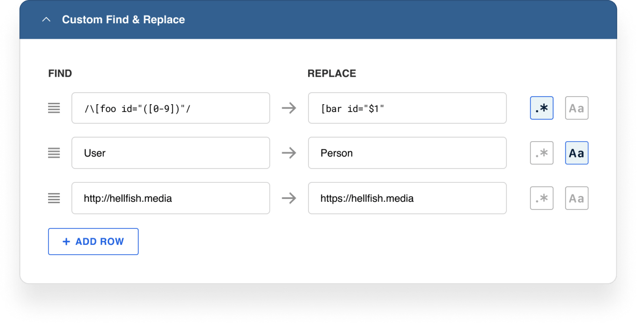 Find & Replace Content with Regular Expressions